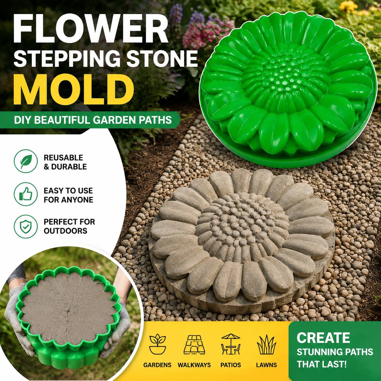 Conjunto de Moldes de Pedra pa - Gardening Tools Wholesale avaliação e preço